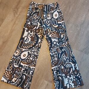 Vintage Cos Cob Batik 60s 70s Bell Bottom Pants Flare